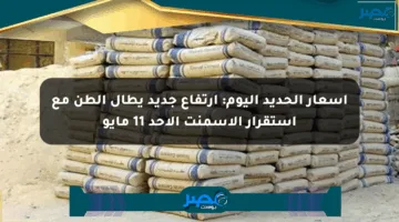 أسعار الحديد اليوم: ارتفاع جديد يطال الطن مع استقرار الأسمنت الأحد 11 مايو